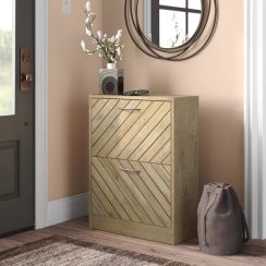 Home Wooden Entryway Shoe Cabinet