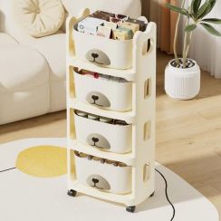 6Pcs Trolley Pantry Baskets With Wheels