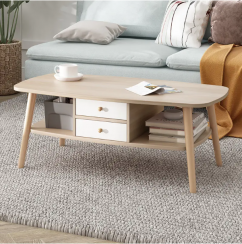 Modern Wooden Long Coffee Table